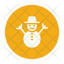 پیش‌نمایش فایل snowman-127 از پک آیکون‌های دایره‌ای رنگی کریسمس