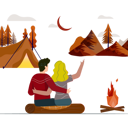 پیش‌نمایش فایل couple-doing-camping-5106007 از پک فعالیت‌های عاشقانه