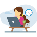 پیش‌نمایش فایل girl-doing-office-work-on-her-laptop-5103561 از پک فعالیت