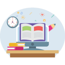 پیش‌نمایش فایل online-book-reading-5105879 از پک بازگشت به مدرسه