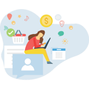 پیش‌نمایش فایل girl-doing-virtual-shopping-5112759 از پک رسانه‌های اجتماعی