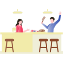 پیش‌نمایش فایل couple-prepares-dish-together-5112557 از پک رستوران