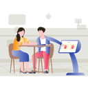 پیش‌نمایش فایل couple-using-self-ordering-device-for-juice-order-5112540 از پک رستوران