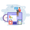 پیش‌نمایش فایل businessman-working-on-online-shopping-analysis-presentation-5137432 از پک بازاریابی دیجیتال