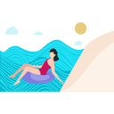 پیش‌نمایش فایل girl-is-swimming-in-beach-5133188 از پک تابستان