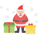 پیش‌نمایش فایل santa-claus-standing-with-christmas-presents-5142210 از پک کریسمس