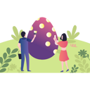 پیش‌نمایش فایل boy-and-girl-painting-easter-eggs-5143117 از پک عید پاک