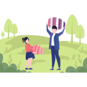 پیش‌نمایش فایل father-and-daughter-holding-easter-eggs-5143116 از پک عید پاک
