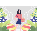 پیش‌نمایش فایل girl-with-basket-of-easter-eggs-5143122 از پک عید پاک