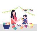 پیش‌نمایش فایل girls-are-painting-the-easter-egg-5143124 از پک عید پاک