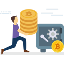 پیش‌نمایش فایل boy-putting-the-bitcoins-in-the-vault-5167864 از پک بیت‌کوین