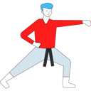 پیش‌نمایش فایل boy-doing-karate-5230558 از پک ورزشکار دو و میدانی
