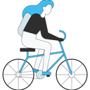 پیش‌نمایش فایل girl-riding-bicycle-5229918 از پک بازگشت به مدرسه