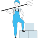 پیش‌نمایش فایل farmer-boy-standing-in-farm-with-pitchfork-5241346 از پک کشاورزی