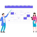 پیش‌نمایش فایل boy-is-checking-the-appointment-on-the-calendar-5237492 از پک تنظیم قرار ملاقات