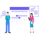 پیش‌نمایش فایل girl-and-boy-standing-by-the-calendar-5237490 از پک تنظیم قرار ملاقات