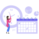 پیش‌نمایش فایل girl-is-checking-the-appointment-calendar-5237503 از پک تنظیم قرار ملاقات
