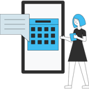 پیش‌نمایش فایل girl-is-checking-the-appointment-on-her-mobile-5237214 از پک تنظیم قرار ملاقات