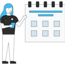 پیش‌نمایش فایل girl-is-looking-at-appointment-calendar-5237202 از پک تنظیم قرار ملاقات
