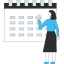 پیش‌نمایش فایل girl-is-making-an-appointment-on-the-calendar-5237222 از پک تنظیم قرار ملاقات