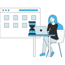 پیش‌نمایش فایل girl-is-working-on-a-laptop-5237213 از پک تنظیم قرار ملاقات