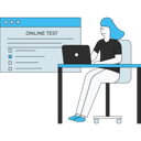 پیش‌نمایش فایل girl-is-giving-online-test-during-lockdown-5254231 از پک بازگشت به مدرسه پس از کرونا