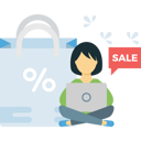 پیش‌نمایش فایل girl-doing-online-shopping-in-sale-period-5257531 از پک تخفیف‌های جمعه سیاه