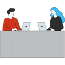 پیش‌نمایش فایل employees-working-on-laptop-5415450 از پک مفهومی