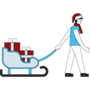 پیش‌نمایش فایل boy-carrying-gift-sledge-5468057 از پک فعالیت‌های کریسمس