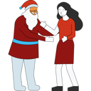 پیش‌نمایش فایل girl-meeting-santa-claus-5468069 از پک فعالیت‌های کریسمس