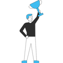 پیش‌نمایش فایل man-holding-trophy-5462994 از پک مفهوم کسب‌وکار