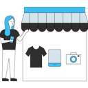 پیش‌نمایش فایل woman-shopping-by-mobile-store-5462992 از پک مفهوم کسب‌وکار