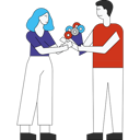 پیش‌نمایش فایل boy-giving-flowers-to-girl-5471143 از پک زوج عاشق