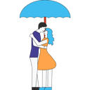 پیش‌نمایش فایل couple-hugging-under-umbrella-5471133 از پک زوج عاشق