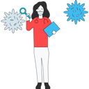 پیش‌نمایش فایل girl-doing-medical-research-on-virus-5474212 از پک مدت زمان کووید