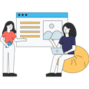 پیش‌نمایش فایل girls-working-on-web-designing-5475884 از پک آژانس خلاق