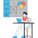 پیش‌نمایش فایل graphics-designer-working-on-design-5475903 از پک آژانس خلاق