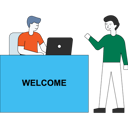 پیش‌نمایش فایل call-center-desk-5482519 از پک پشتیبانی مشتریان
