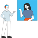 پیش‌نمایش فایل girl-talking-to-support-center-5482507 از پک پشتیبانی مشتریان