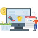 پیش‌نمایش فایل girl-shopping-online-5489619 از پک فروشگاه‌اینترنتی و خرید