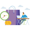پیش‌نمایش فایل man-doing-online-shopping-on-time-5489612 از پک فروشگاه‌اینترنتی و خرید