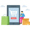 پیش‌نمایش فایل man-shopping-from-ecommerce-app-5489614 از پک فروشگاه‌اینترنتی و خرید