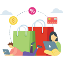 پیش‌نمایش فایل people-doing-online-shopping-5489605 از پک فروشگاه‌اینترنتی و خرید