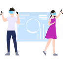پیش‌نمایش فایل boy-and-girl-playing-games-wearing-vr-glasses-5664073 از پک فناوری واقعیت مجازی (تصویرسازی)