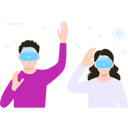 پیش‌نمایش فایل boy-and-girl-wearing-vr-glasses-5664074 از پک فناوری واقعیت مجازی (تصویرسازی)