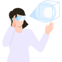 پیش‌نمایش فایل girl-wearing-vr-glasses-5664069 از پک فناوری واقعیت مجازی (تصویرسازی)
