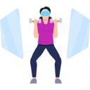 پیش‌نمایش فایل girl-wearing-vr-glasses-doing-a-workout-at-home-5664067 از پک فناوری واقعیت مجازی (تصویرسازی)