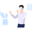 پیش‌نمایش فایل man-looking-at-plant-pot-through-vr-glasses-5664077 از پک فناوری واقعیت مجازی (تصویرسازی)