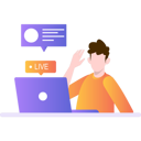 پیش‌نمایش فایل boy-streaming-live-on-laptop-5662684 از پک پخش زنده