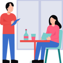 پیش‌نمایش فایل waiter-taking-food-order-from-girl-6473938 از پک خدمات